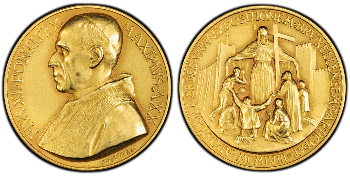1958年 バチカン ピウス12世 金メダル 59.27g PCGS SP62 | 港区虎ノ門