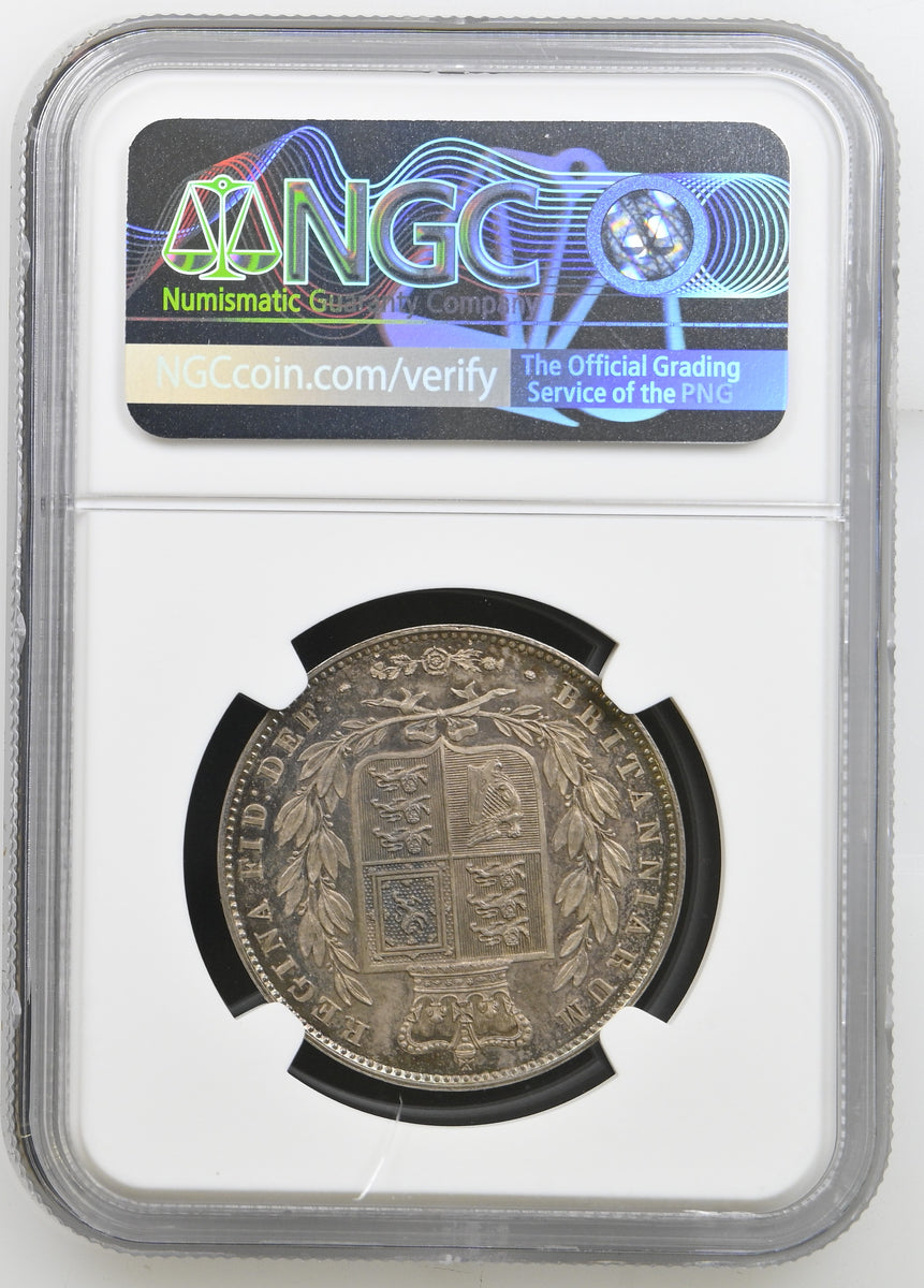 1839年 イギリス ヴィクトリア ヤングヘッド ハーフクラウン銀貨 NGC