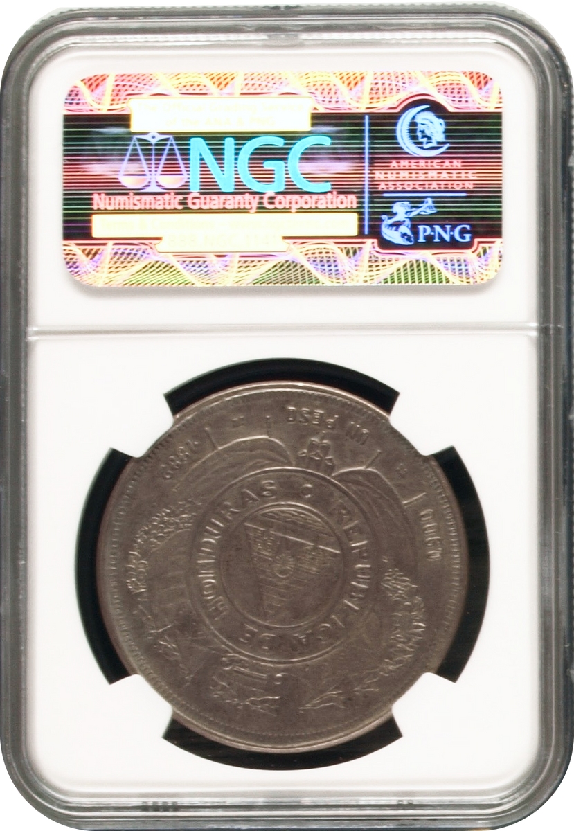 1882年 ホンジュラス ペソ銀貨 NGC AU58 | 港区虎ノ門のアンティーク