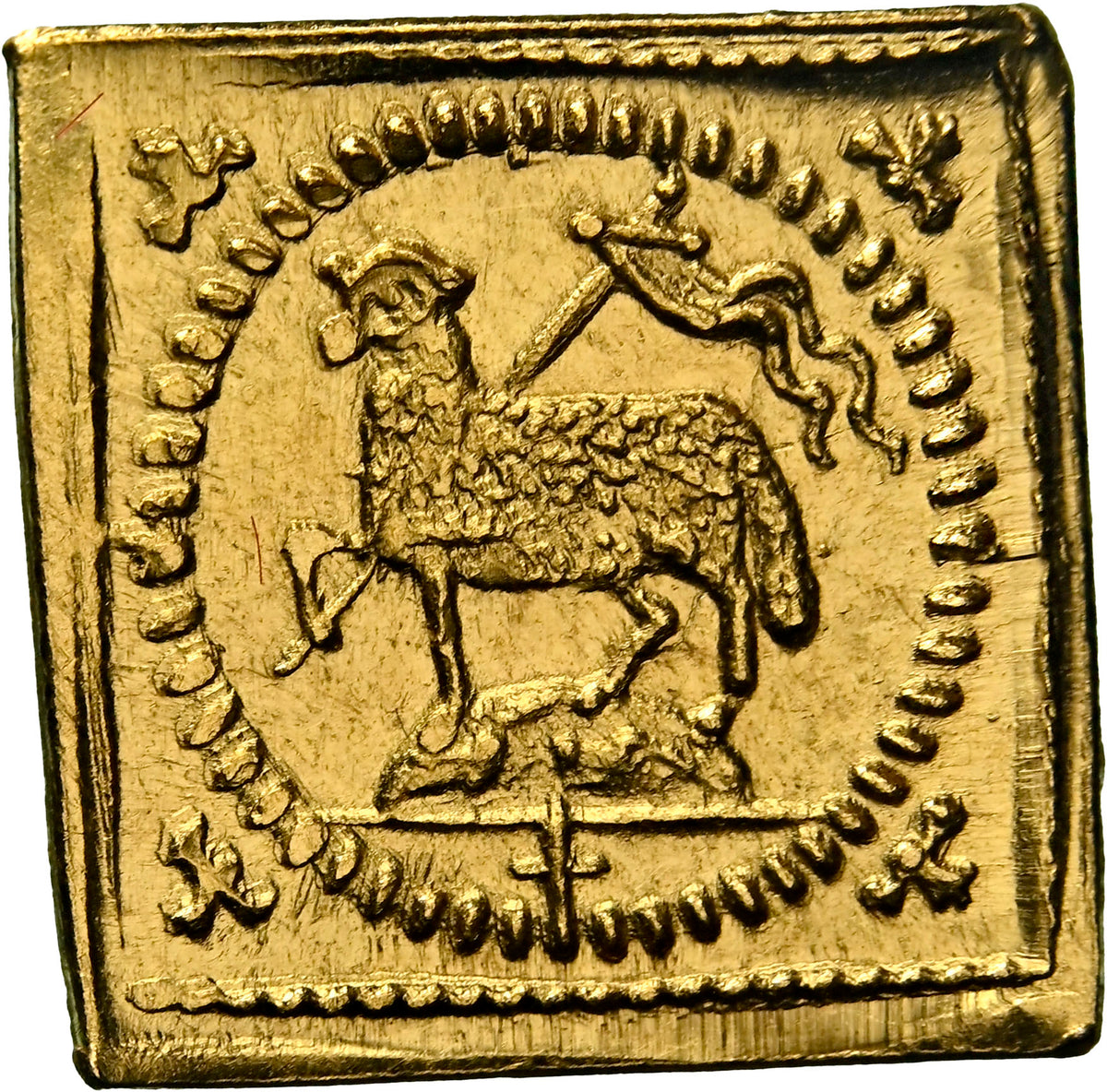 1700年 ドイツ ニュルンベルク ラムダカット 1/8ダカット金貨 クリッペ