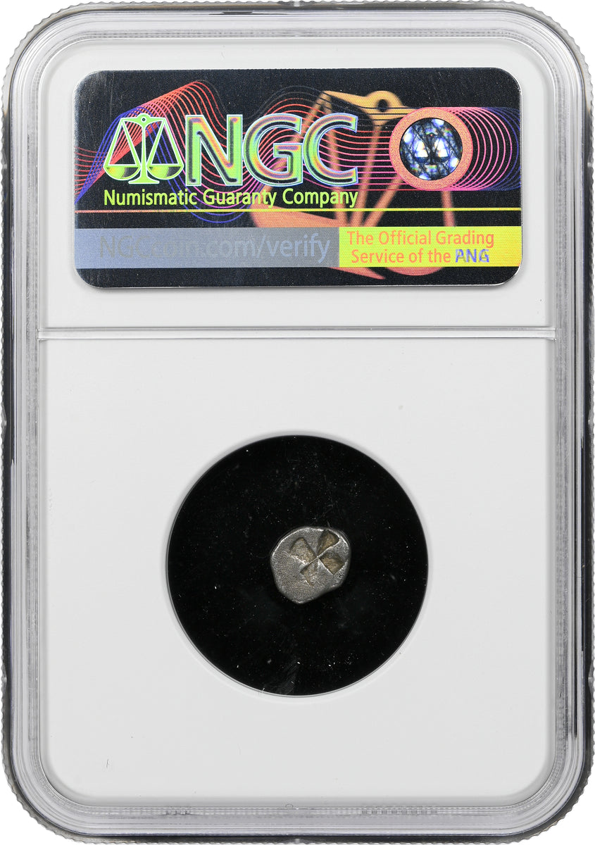 紀元前6世紀ごろ 古代ギリシア ミュシア キュジコス オボル銀貨 NGC Ch