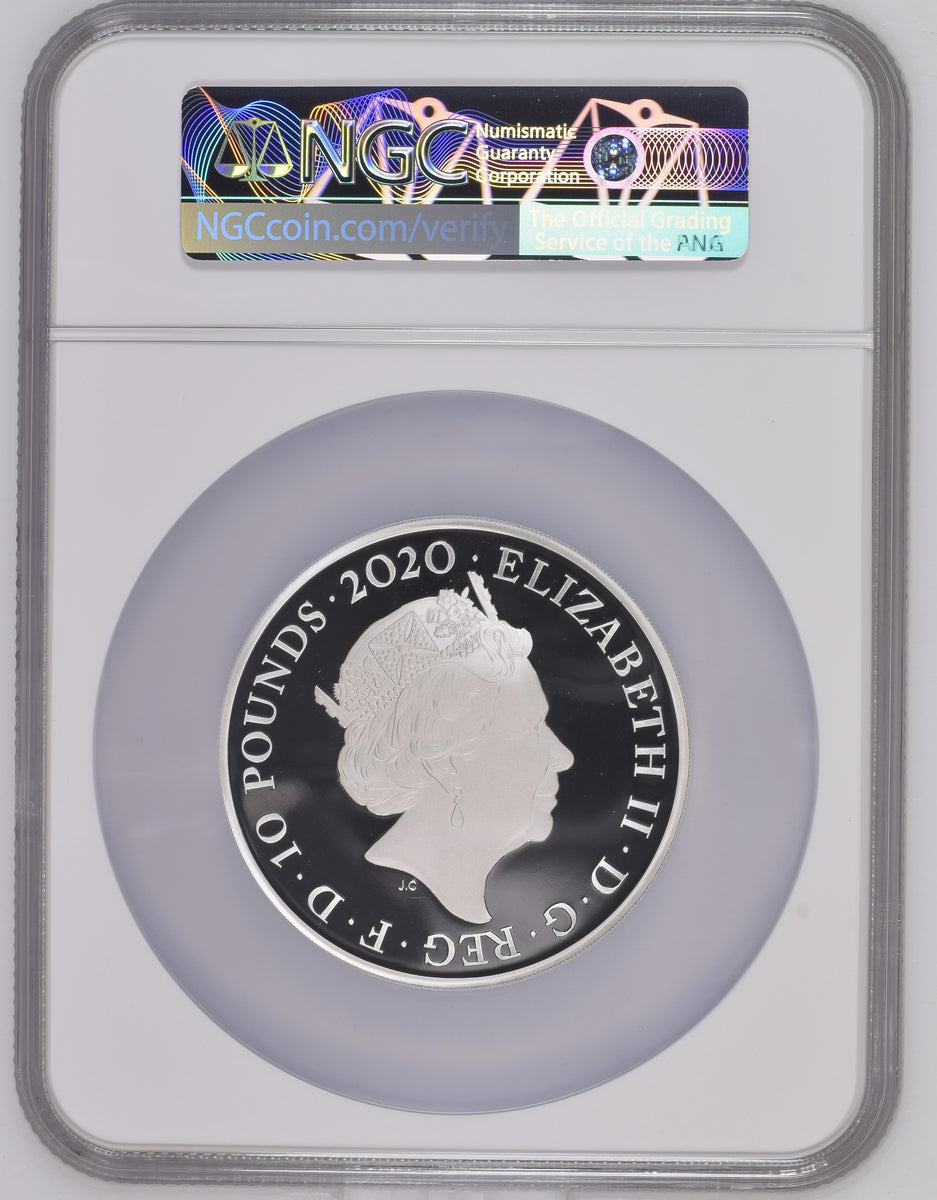 2020年 イギリス 007 5オンス 10ポンド銀貨 NGC PF70UCAM One of First