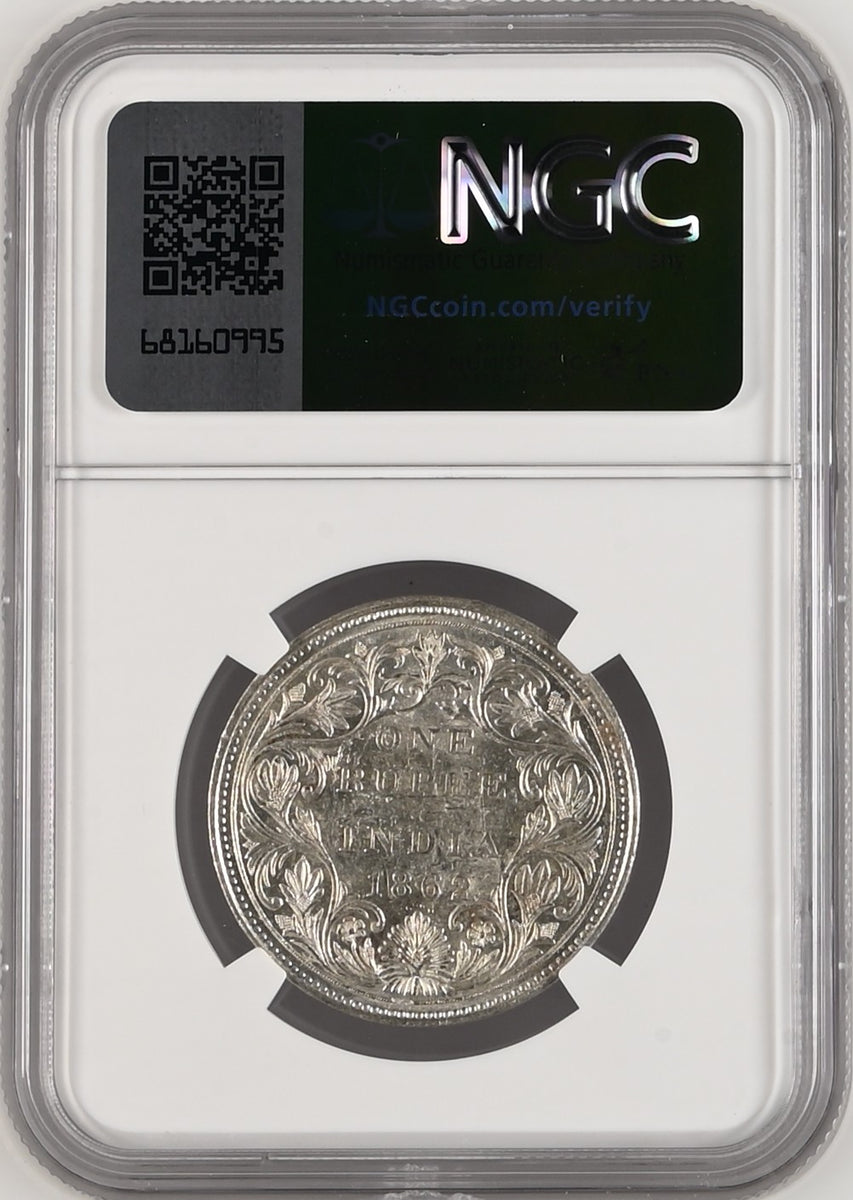 1862年 英領インド ゴシック ルピー銀貨 MS63 | 港区虎ノ門の
