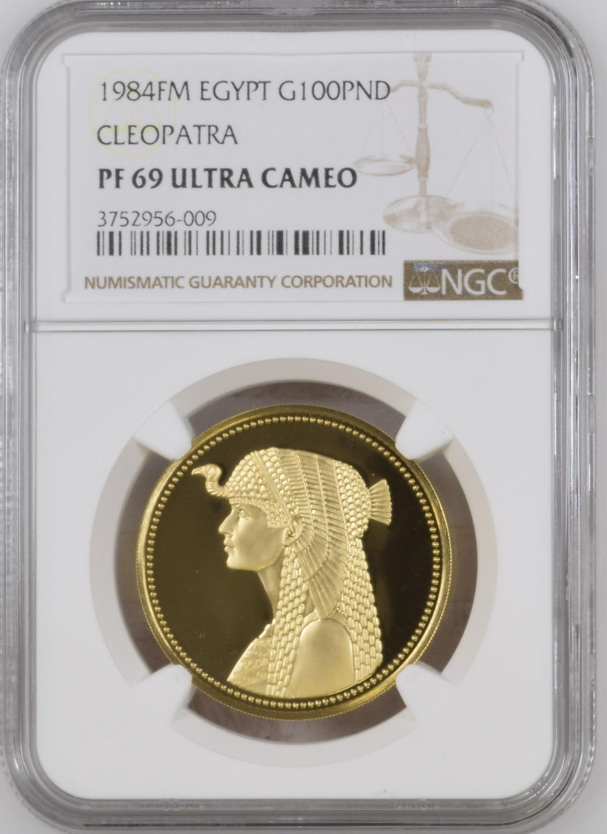 1984年 エジプト クレオパトラ 100ポンド金貨 PF69UCAM | 港区虎ノ門の