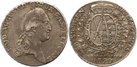 ドイツザクセンフリードリッヒ・アウグスト1世(1694〜1733)1ターレル銀貨