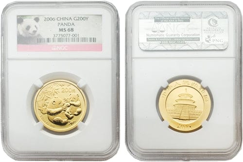 kosuke_dev NGC 中国 パンダ 2006年 200元 金貨 MS68