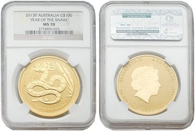kosuke_dev 【NGC MS70】オーストラリア 蛇 1oz 100ドル金貨 2013年