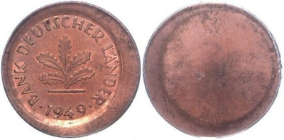 kosuke_dev 【PCGS MS66RD】ドイツ サンプル 5ペニヒ硬貨 1949年 レア