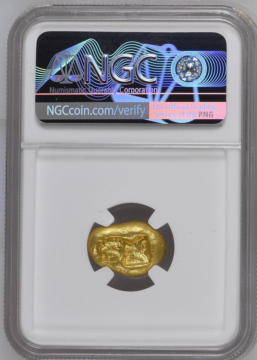 561~546BC リディア王国 クロイソス スターテル金貨 NGC-Ch XF Strike5