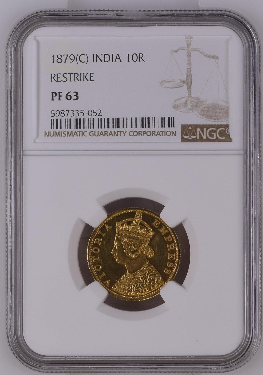 1879 インド 10ルピー金貨 NGC PF63 リストライク | アンティークコインギャラリア