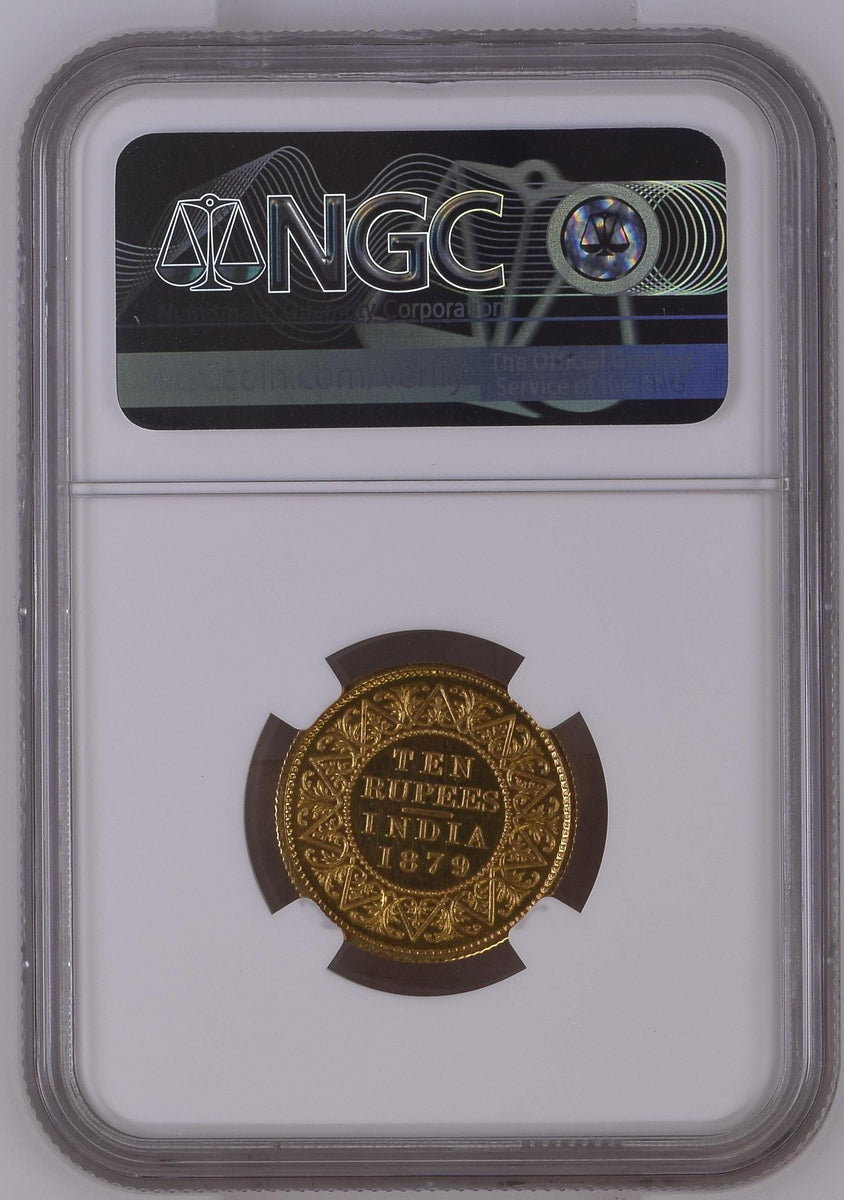 1879 インド 10ルピー金貨 NGC PF63 リストライク | アンティークコインギャラリア