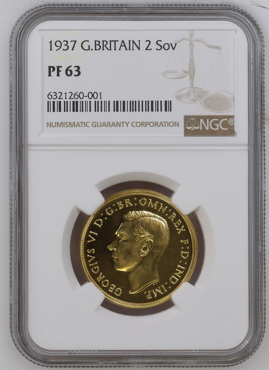 1937 イギリス ジョージ6世 2ポンド金貨 NGC PF63 | アンティーク 