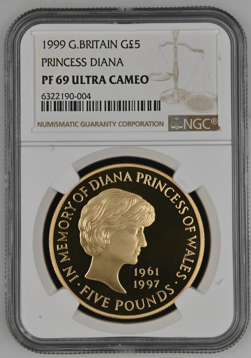 1999年 ダイアナ妃 追悼記念 シルバー 銀貨 NGC イギリス-