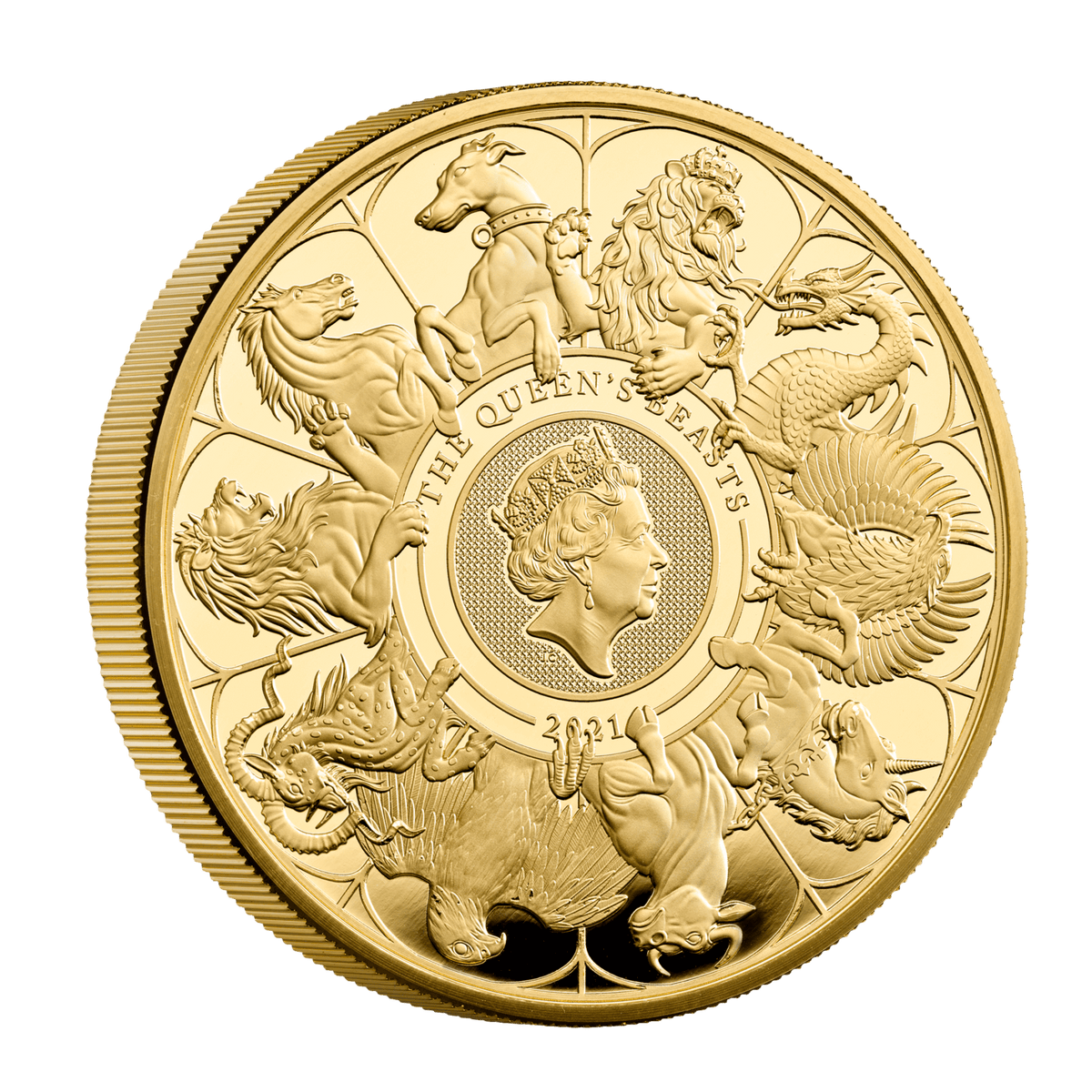 2021 イギリス クイーンズビースト 5オンス金貨 The Completer Coin 
