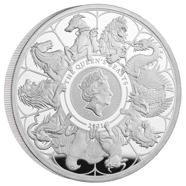 最先端 2017年イギリス クイーンズ ビーストNGC PF69 銀貨