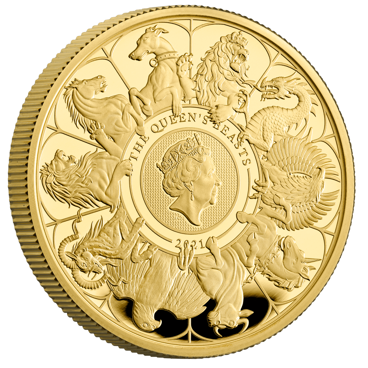 2021年 イギリス クイーンズビースト 1オンス 金貨 The Completer Coin