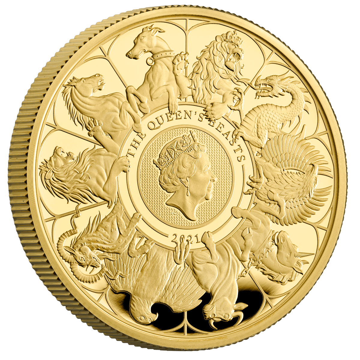 イギリス2021年　ロイヤルミント　クイーンズビーストコンプリーター2オンス銀貨 イギリス2021年ロイヤルミントクイーンズビーストコンプリーター