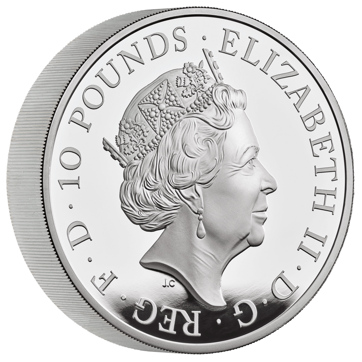 2021 イギリス クイーンズビースト 10オンス銀貨 The Completer Coin