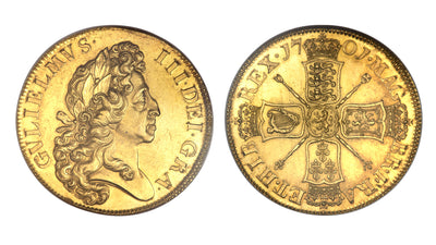 ウィリアム3世の5ギニー金貨とは？ニュートンによるデザインとその背景、コインの価値を解説