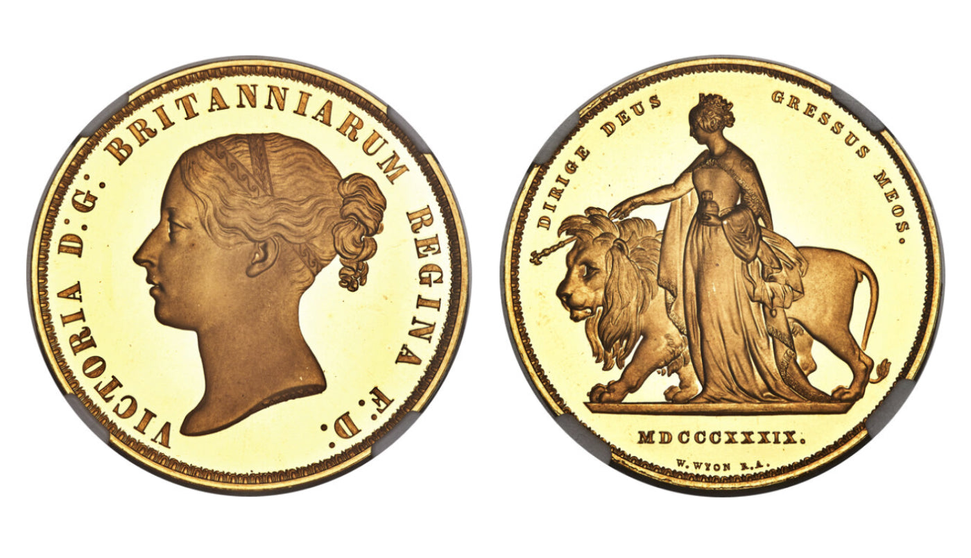 ウナとライオン金貨とは？ヴィクトリア女王5ポンド金貨発行の背景や