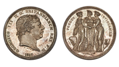 スリーグレーセスの発行の背景と価格推移！ウィリアムワイオンの傑作大型銀貨
