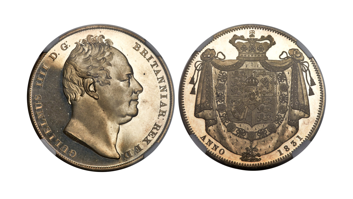 ウィリアム4世の希少なプルーフクラウン銀貨とは？イギリス史上稀に
