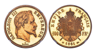 フランス皇帝ナポレオン3世とは？人気の100フラン金貨と帝政時代の歴史の背景、現在の価格推移