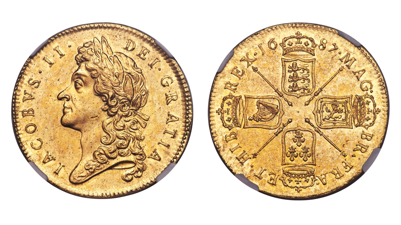 【お値下げ不可!】古銭　クラウン銀貨　ジェームズ2世　1688年　イギリス お値下げ不可!】古銭 クラウン銀貨 ジェームズ2世 1688年