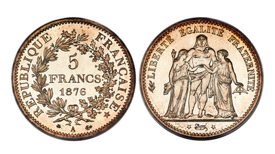 激動のフランス革命史が垣間見れるフランスヘラクレス５フラン銀貨、デザインや時代背景を解説