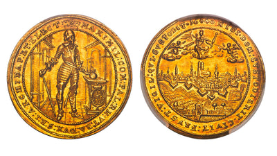 バイエルン選帝侯マキシミリアン1世の希少な5ダカット金貨の歴史的背景と人物像