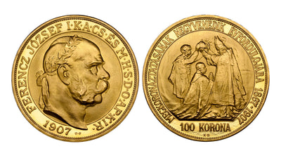 フランツ・ヨーゼフ1世 戴冠40周年 100コロナ金貨が語るオーストリア＝ハンガリー帝国秘話！
