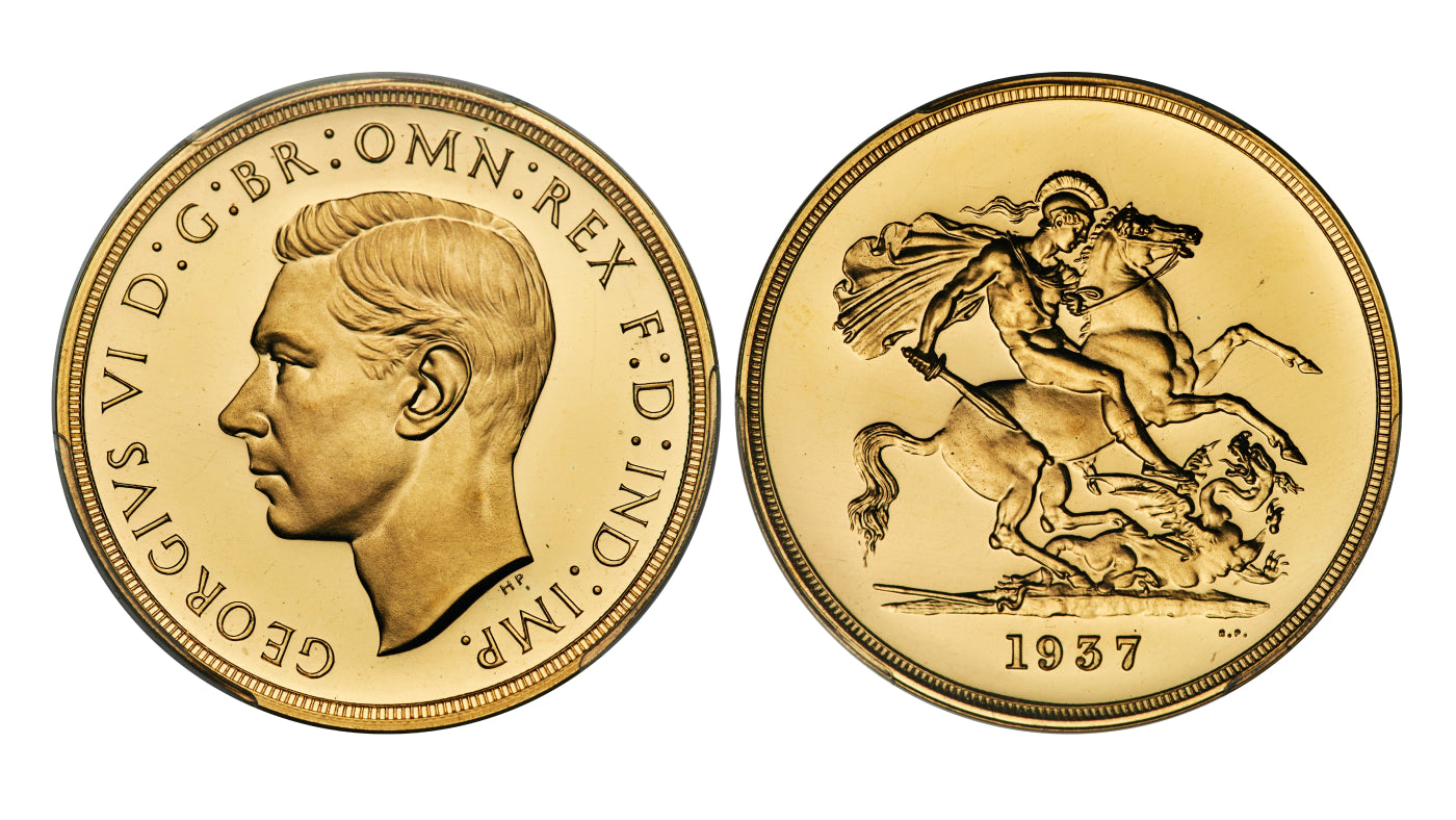 イギリス ジョージ6世 5ポンド金貨｜王位継承の運命を刻んだイギリス
