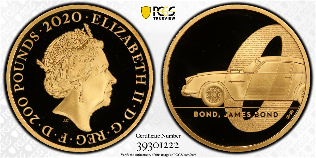 #アンティークコインギャラリア 【Top Pop】2020年 イギリス 007  200ポンド金貨 PCGS PR70 DCAM 箱付