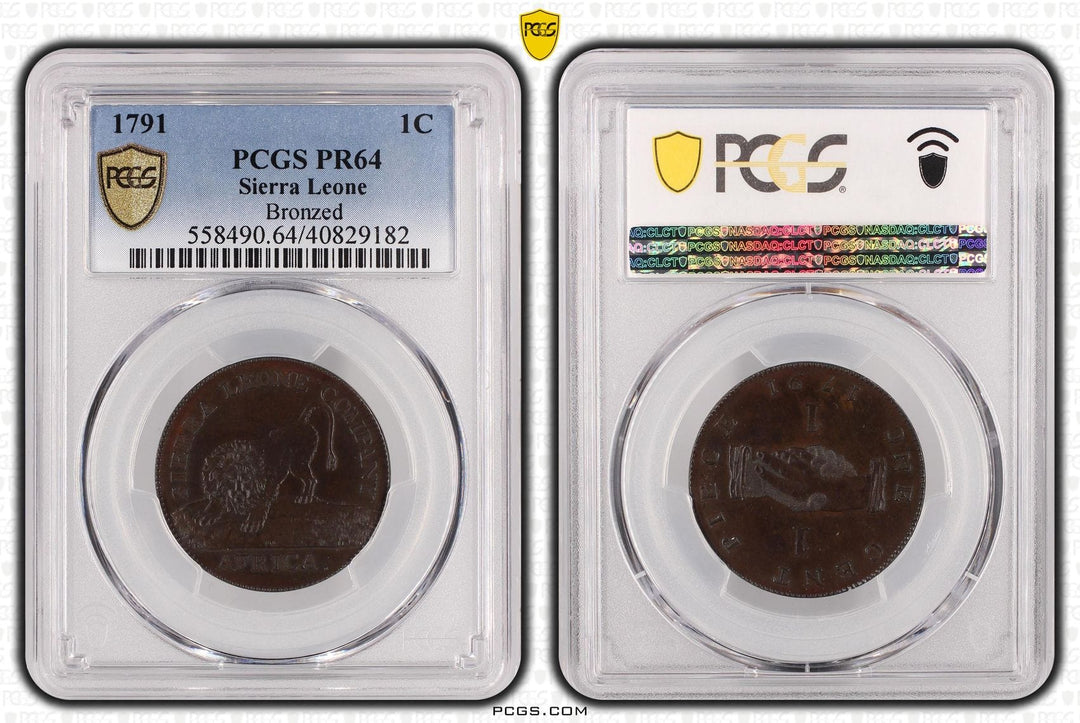 1791年 シエラレオネ 1セント銅貨 PCGS PR64 | 港区虎ノ門の