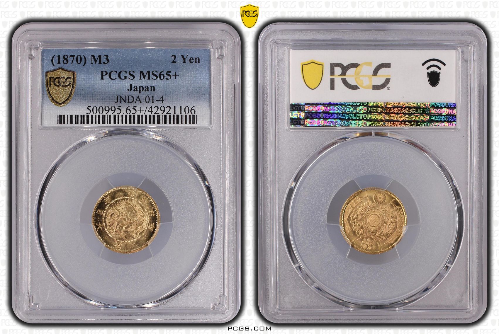 明治3年(1870) 旧2円金貨 PCGS MS65+ | 港区虎ノ門のアンティーク