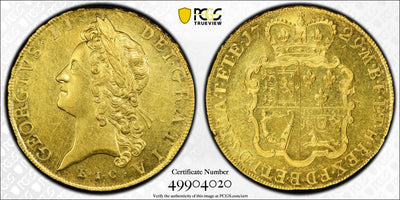 #アンティークコインギャラリア 1729年 イギリス ジョージ2世 5ギニー金貨 MS61