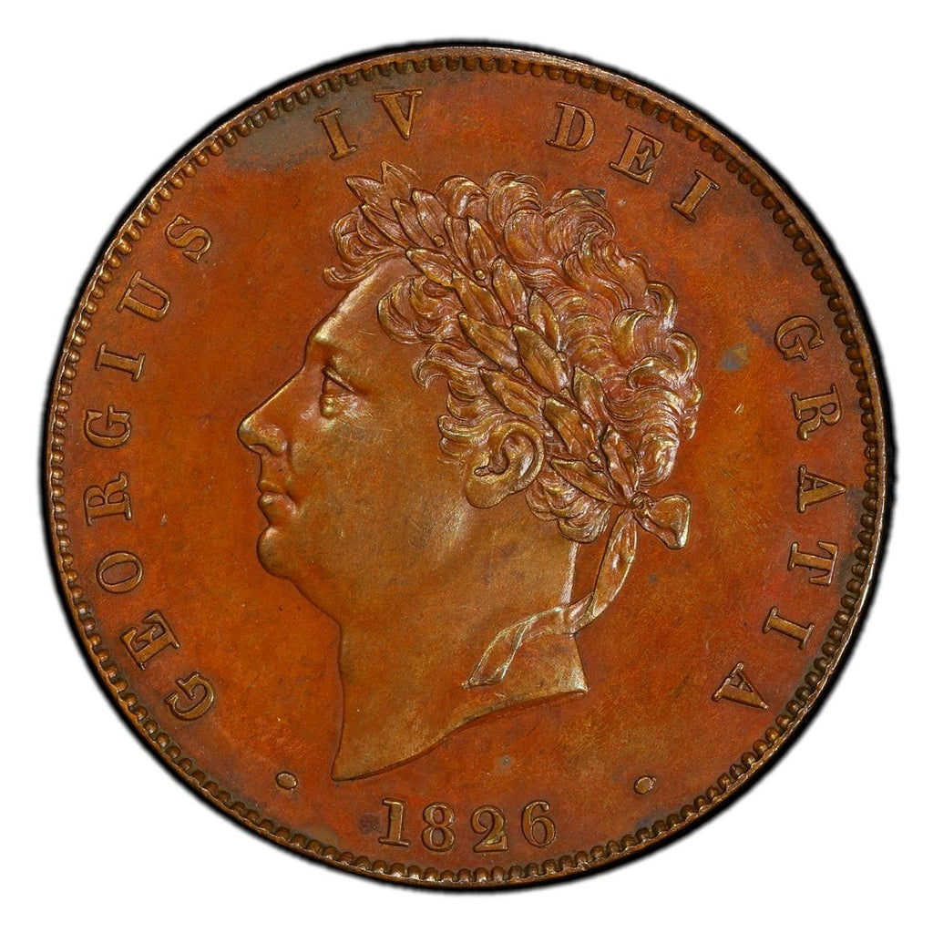 1826年 イギリス ジョージ4世 ハーフペニー銅貨 PR62 | 港区虎ノ門の