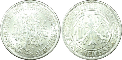 #アンティークコインギャラリア 1932年F ドイツ ワイマール共和国 樫の木 5マルク銀貨 MS64