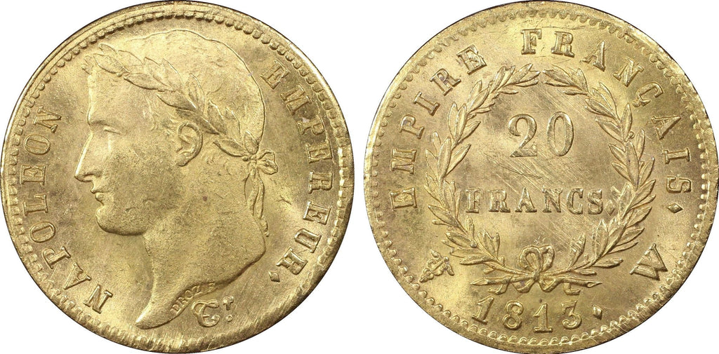 #アンティークコインギャラリア 1813年 フランス  ナポレオン1世 20フラン金貨 PCGS MS64