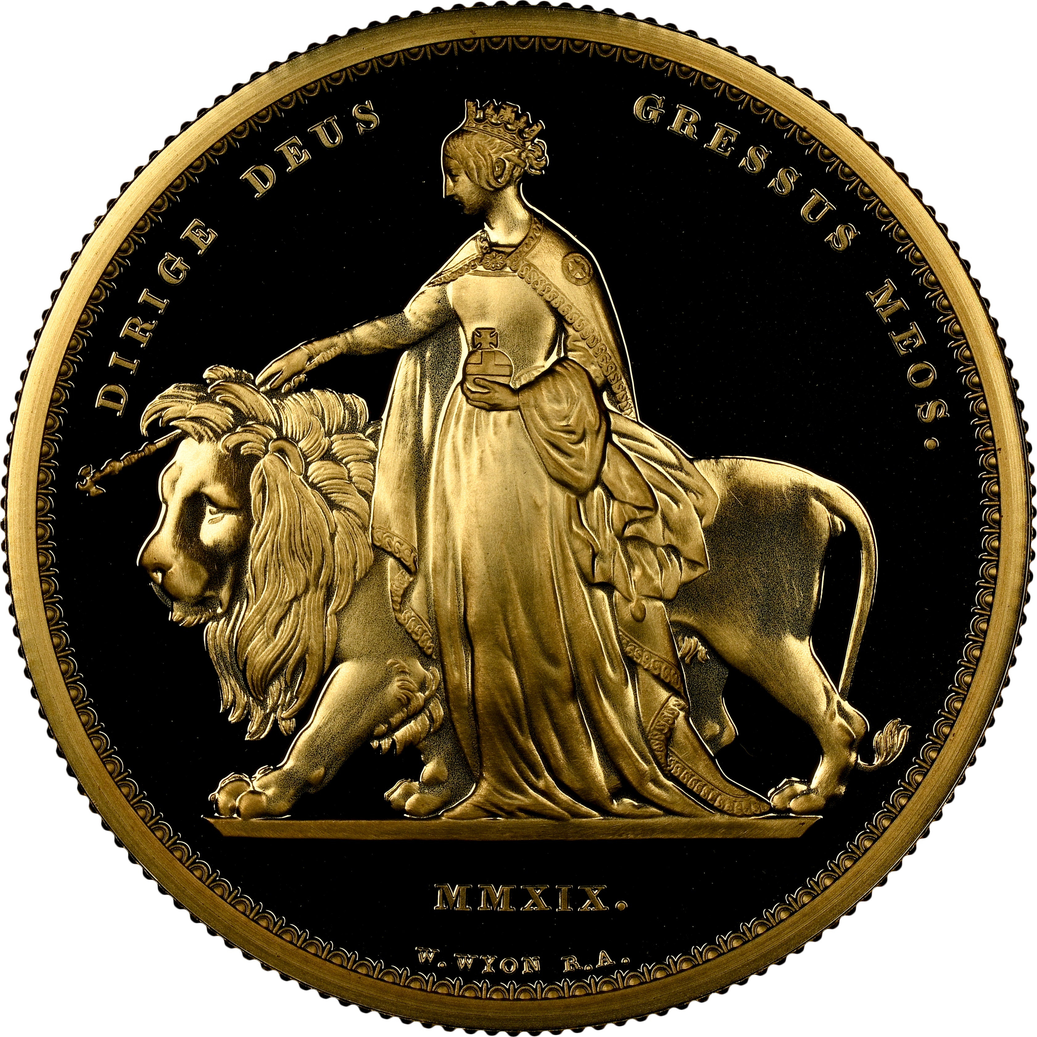 2019年 イギリス ロイヤルミント版 ウナとライオン 2oz金貨 PF70UCAM | アンティークコインギャラリア