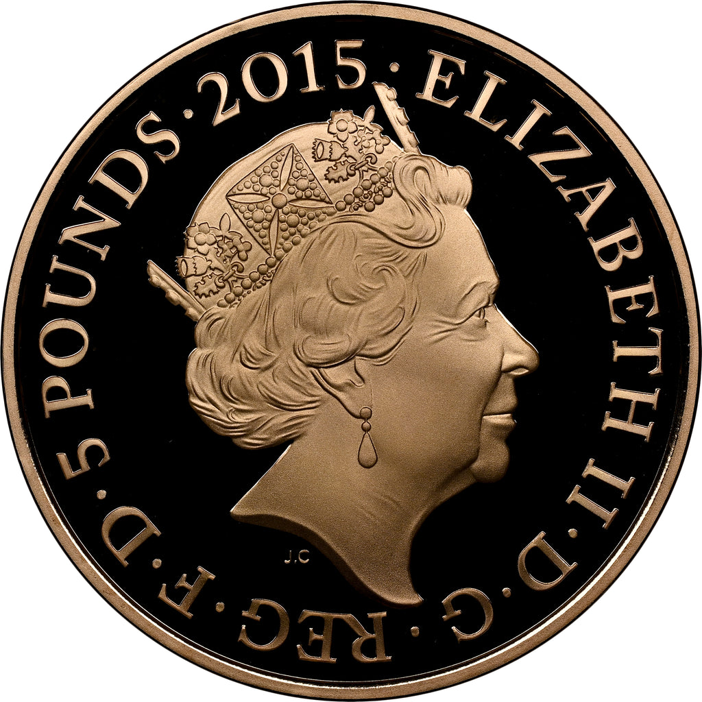 Top Pop】2015年 イギリス ワーテルローの戦い200周年記念 5ポンド金貨