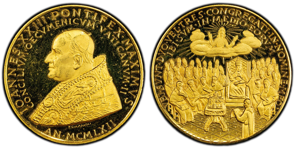 1962年 バチカン ヨハネ23世 金メダル 105.07g PCGS SP62