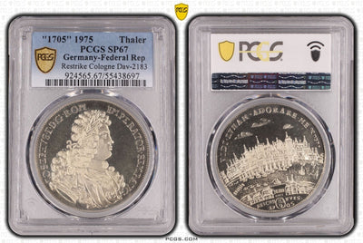 #アンティークコインギャラリア 1705年(1975年) ドイツ ケルン ターラー銀貨 リストライク PCGS SP67