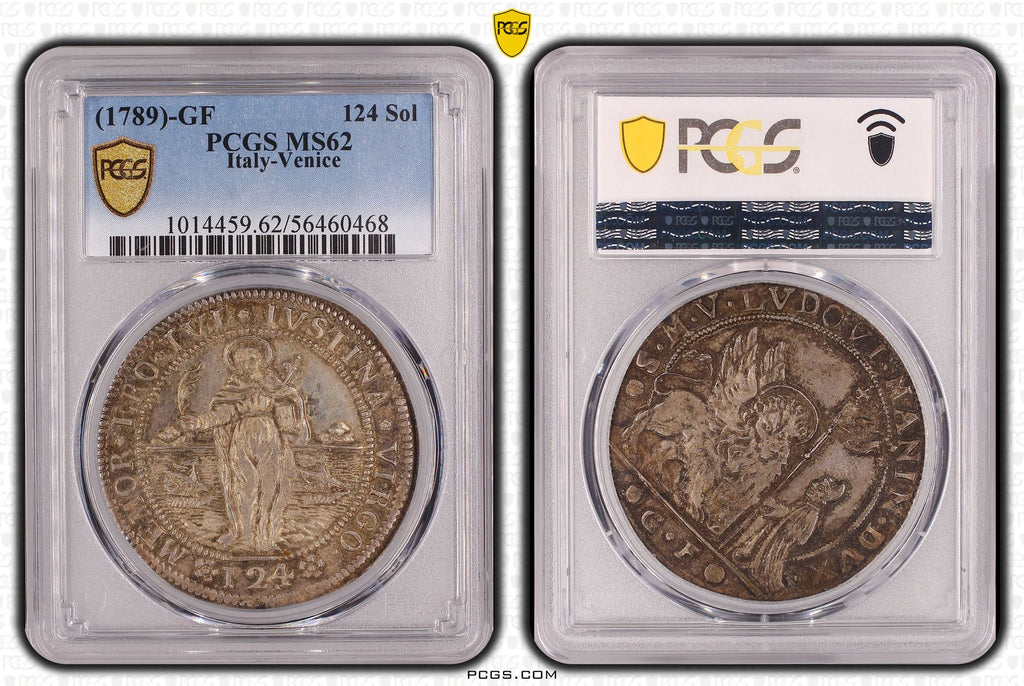 1789年 イタリア ヴェネツィア 124ソルド銀貨 PCGS MS62