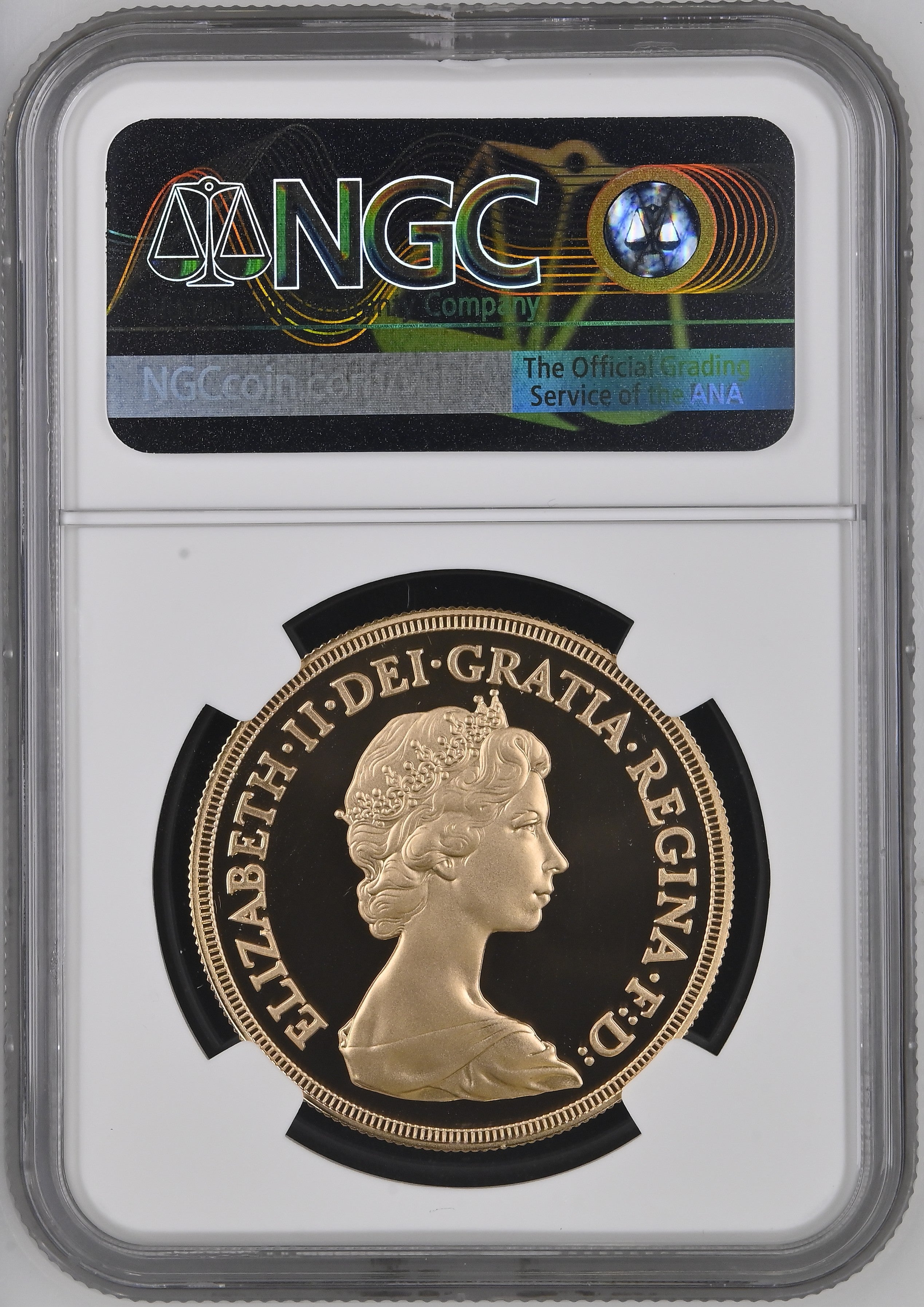 1981年 イギリス エリザベス女王 2ndポートレート 5ポンド金貨 NGC