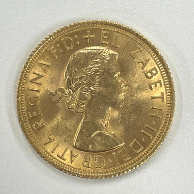 #アンティークコインギャラリア 1962年 イギリス エリザベス2世 ソブリン金貨 未鑑定