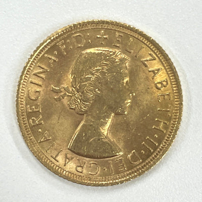 #アンティークコインギャラリア 1965年 イギリス エリザベス2世 ソブリン金貨 未鑑定