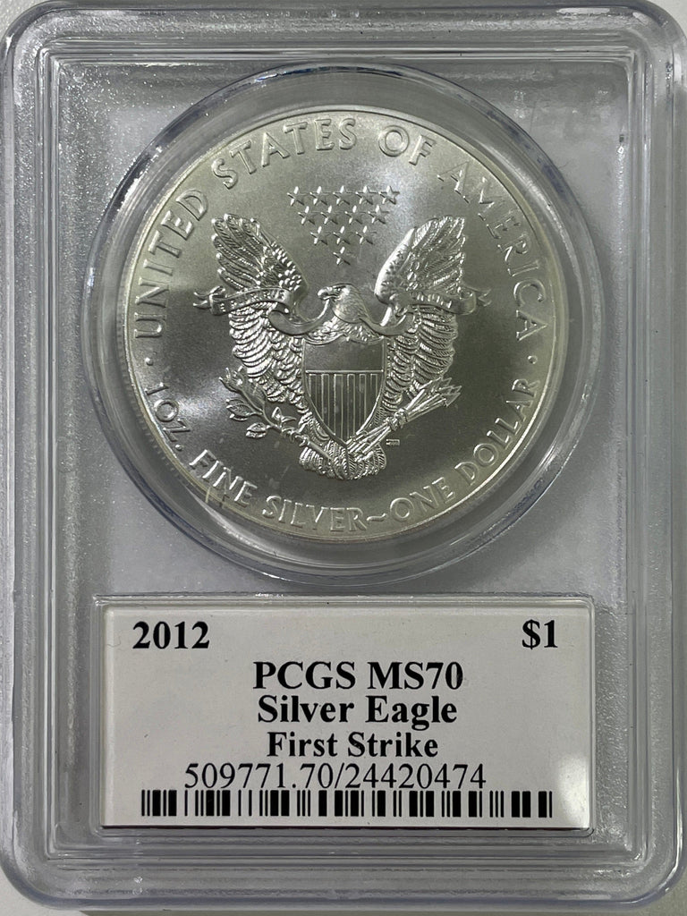 #アンティークコインギャラリア 2012年 アメリカ 1ドル銀貨 First Strike サインラベル MS70