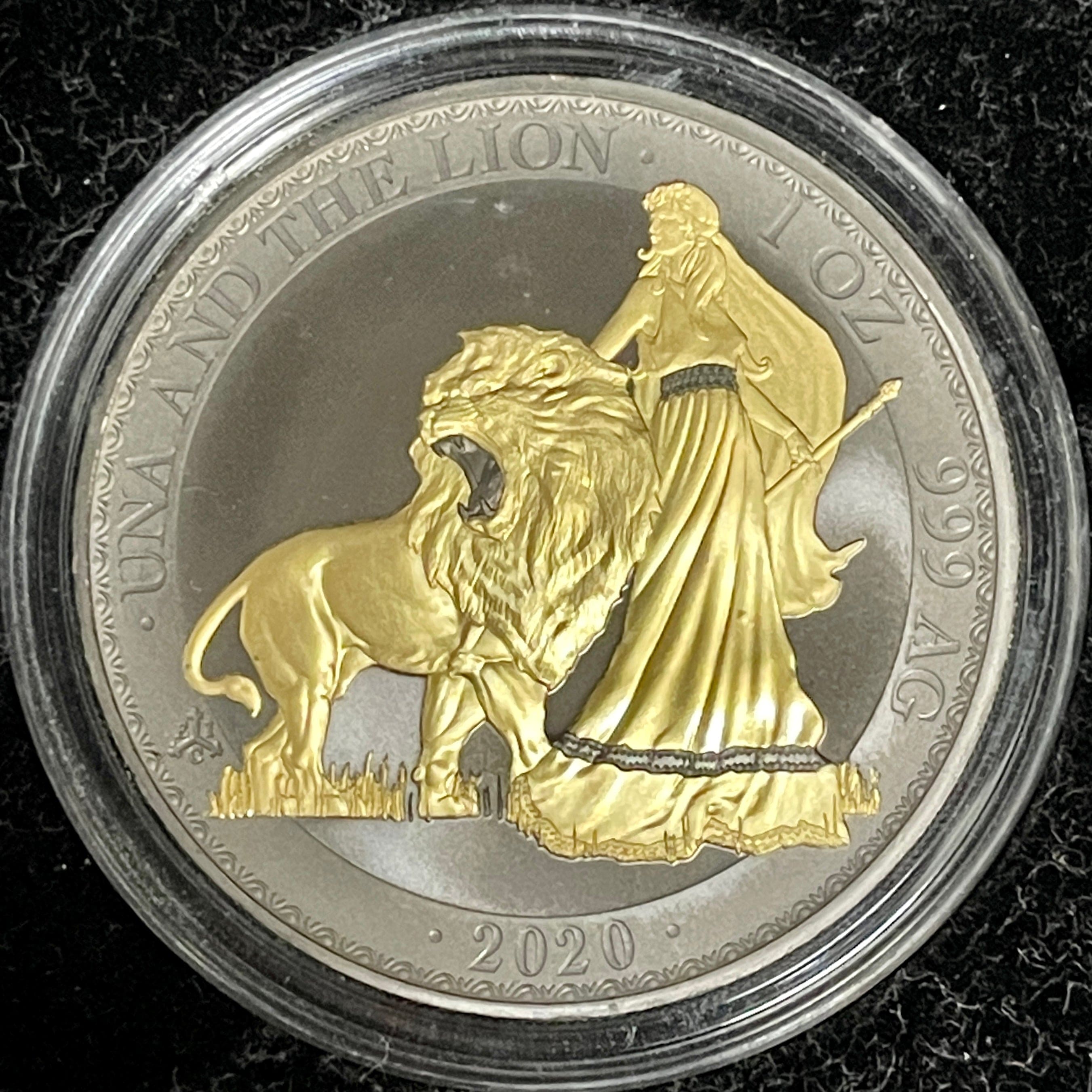 ウナとライオン 2020年 セントヘレナ 1ポンド銀貨【NGC MS69