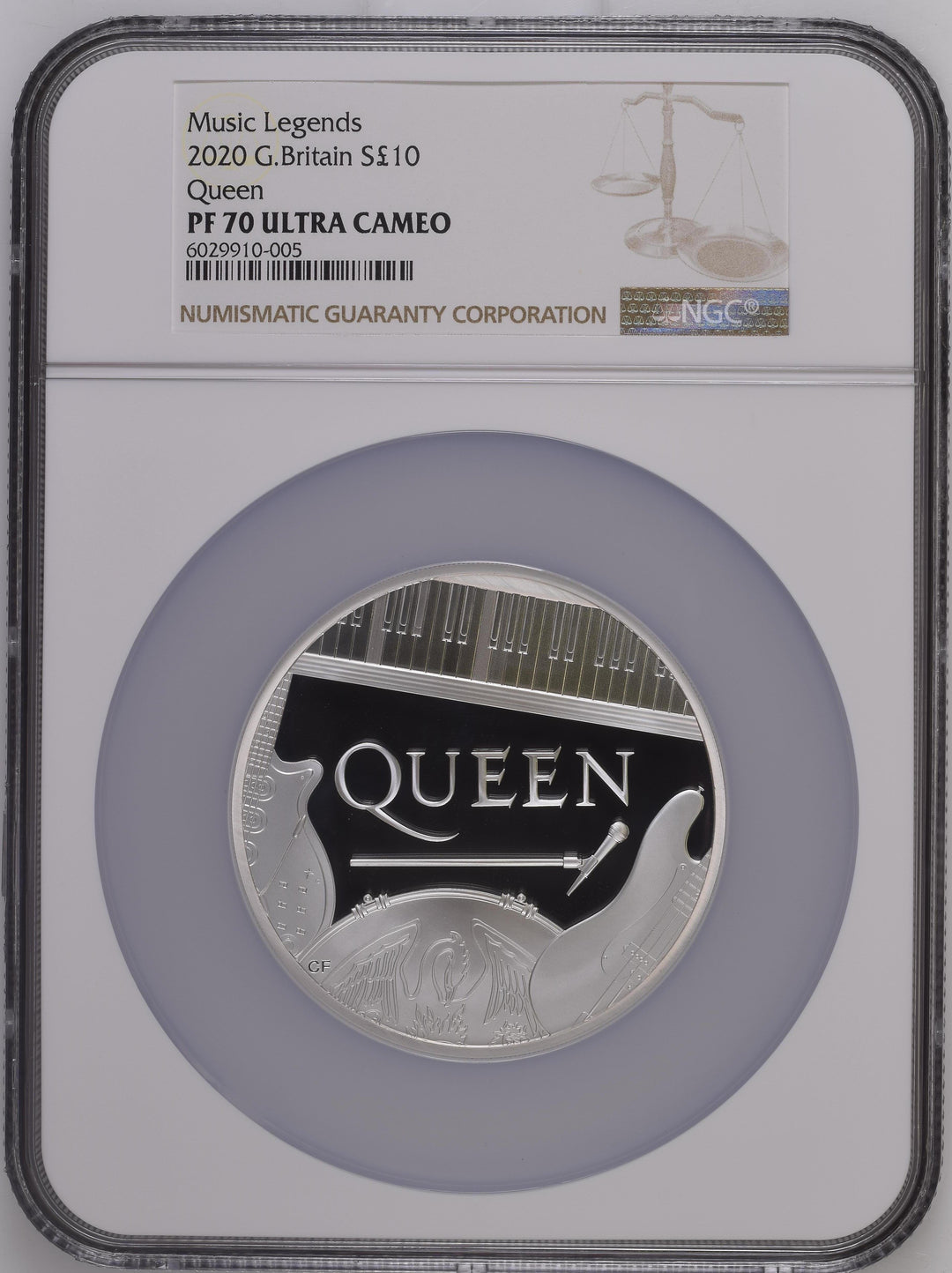 2020年 イギリス Queen 10ポンド 銀貨 PF70UC最高鑑定 2020年 イギリス Queen 10ポンド 銀貨 PF70UC最高鑑定 2020年 イギリス